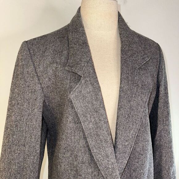 Sutter Place Womens 10 Vintage Wool Blend Gray Blazer Career Modest Pockets - Picture 3 of 11